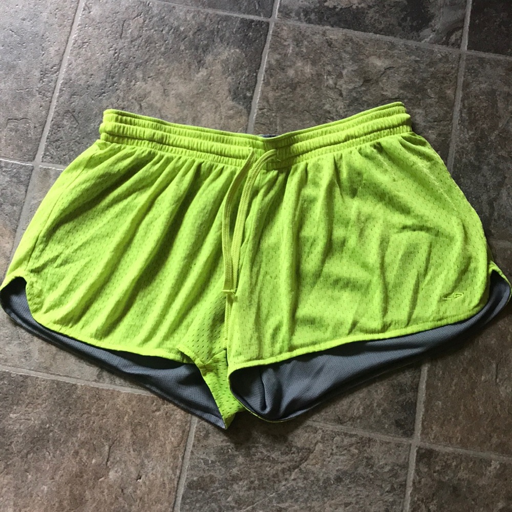Neon yellow Champion shorts